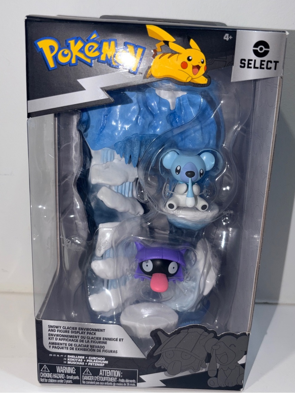 Pokémon Select Series 5 Snowy Glacier Environment Display Pack Shellder Cubchoo